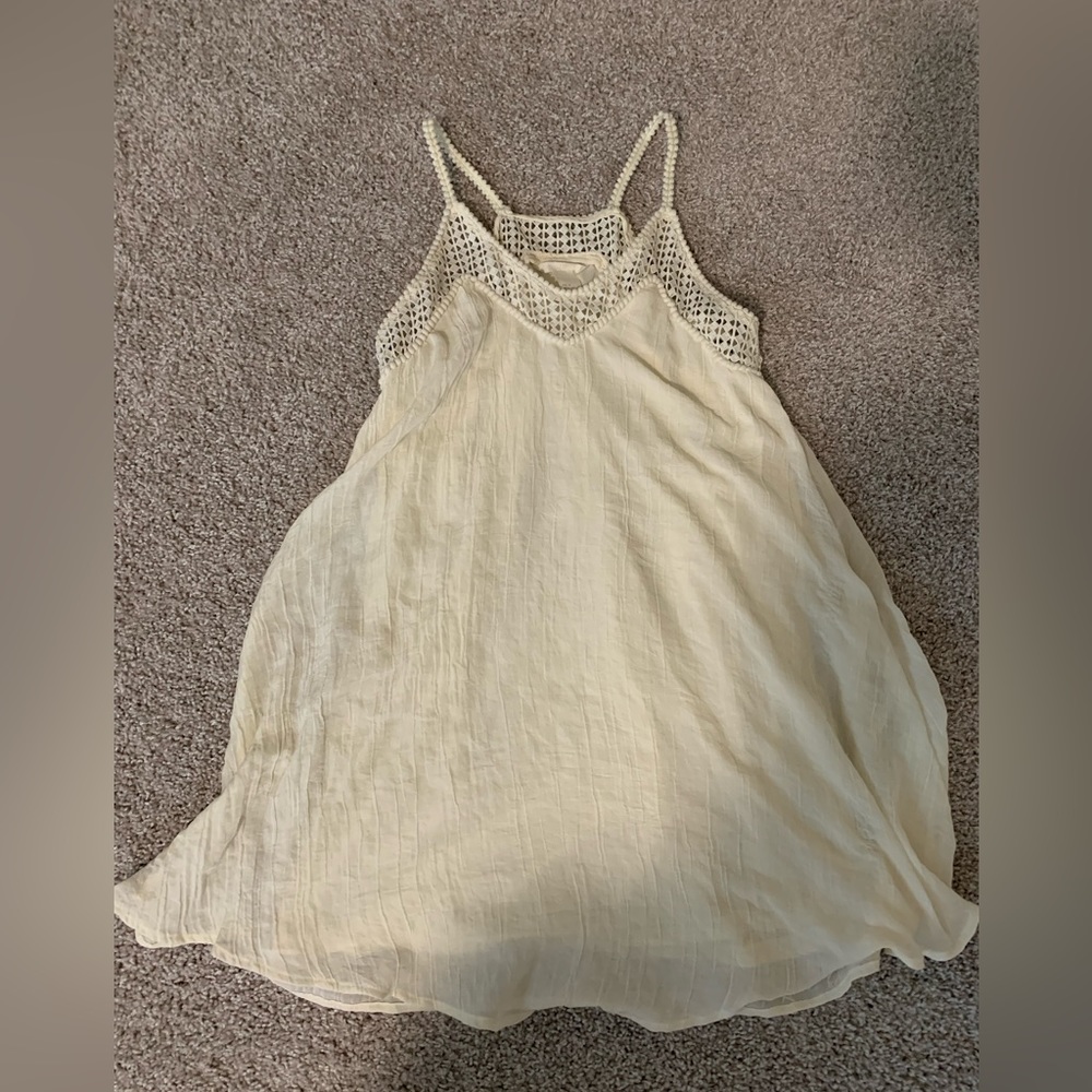 H&M Cream Colored High Neck Dress Size 4